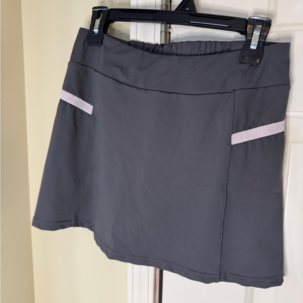 POSHDIVAH gray pink skort skirt size‎ Large
